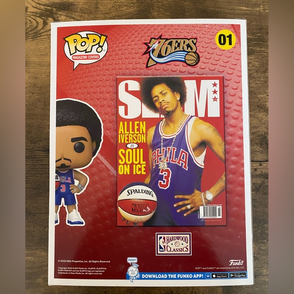 Funko Pop! NBA COVER SLAM! ALLEN IVERSON #1! NEW - Picture 4 of 6